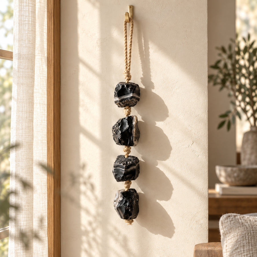 Sulemani Hakik (Black Agate) Hanging, main view